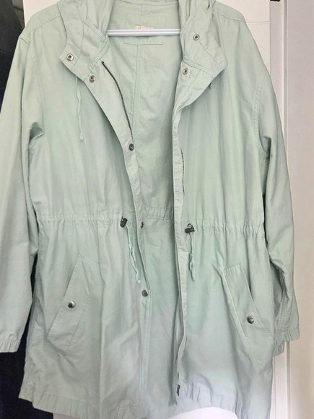 J.Crew Lightweight Hooded Anorak Jacket Green XL